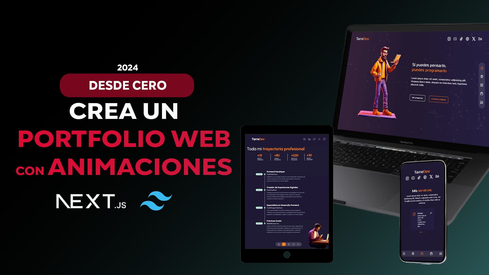 Course Portfolio web con animaciones